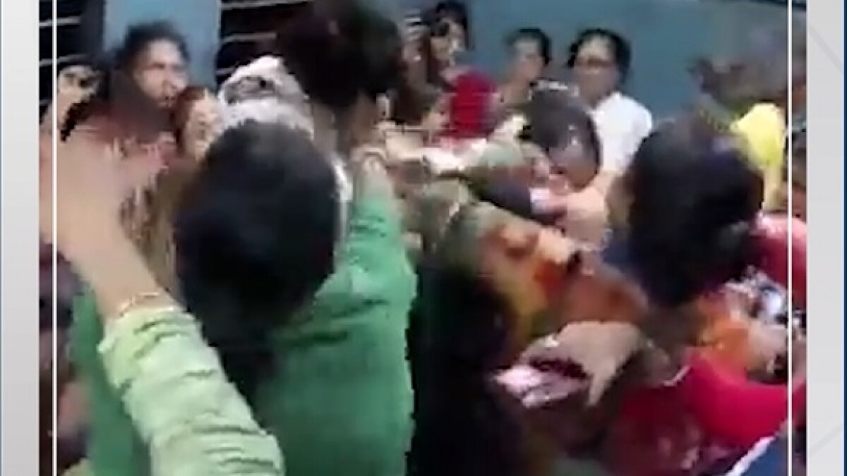 Women clash in train