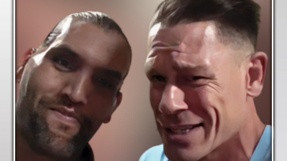 The great khali shares john cena video