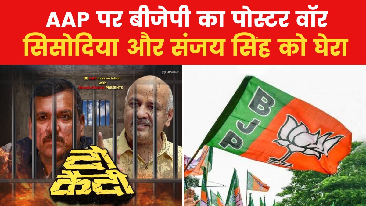 संजय सिंह की गिरफ्तारी के बाद बीजेपी ने जारी किया पोस्टर, AAP बोली- '2024 के हार की बौखलाहट'