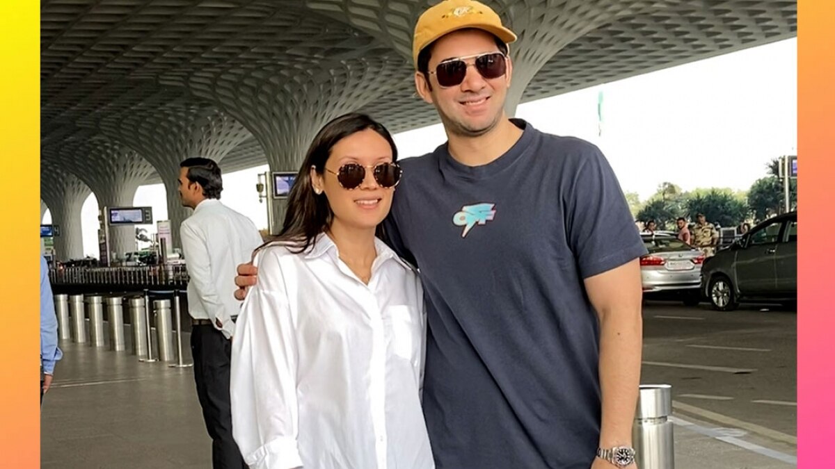 karan deol spotted on airport with wifey 