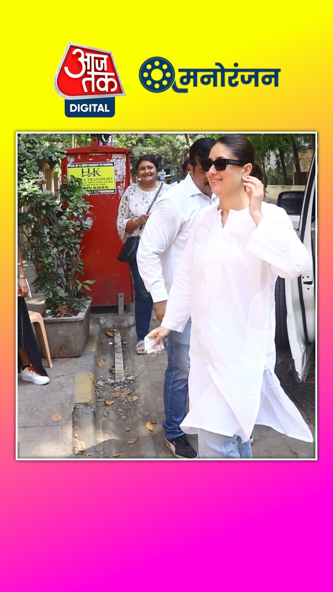 सैफ संग वोट डालने पहुंची करीना, गिरते-गिरते बचीं