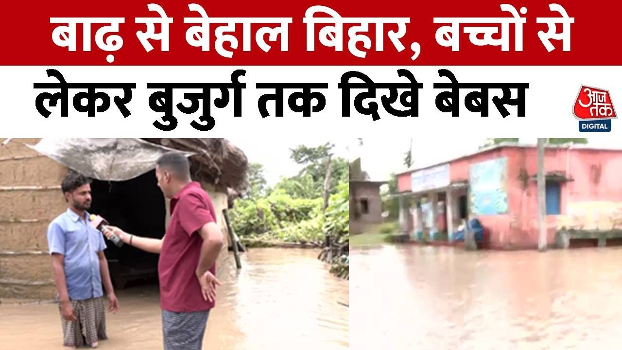 Flood-stricken Bihar, water enters homes in Thadhi village