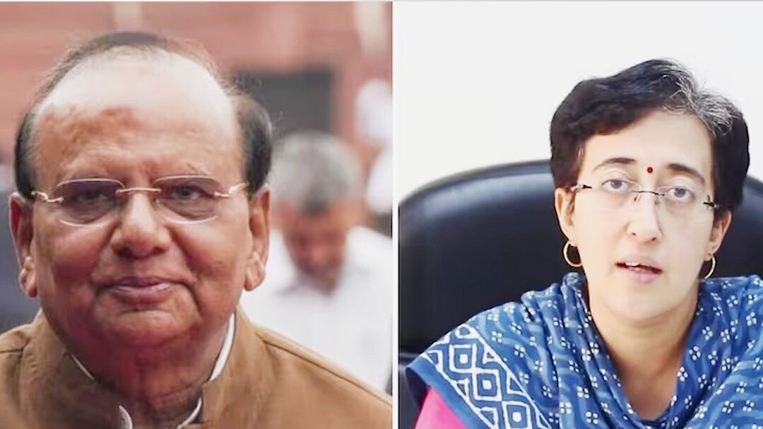 Delhi Lieutenant Governor Vinai Kumar Saxena and Chief Minister Atishi