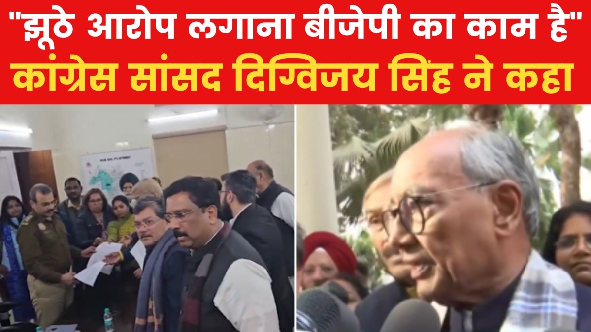 धक्का-मुक्की कांड पुलिस स्टेशन पहुंचा, दिग्विजय सिंह ने लगाए बड़े आरोप, देखें VIDEO