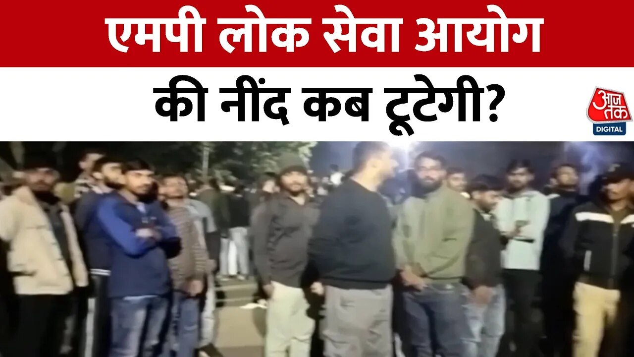 Students protest in Indore.