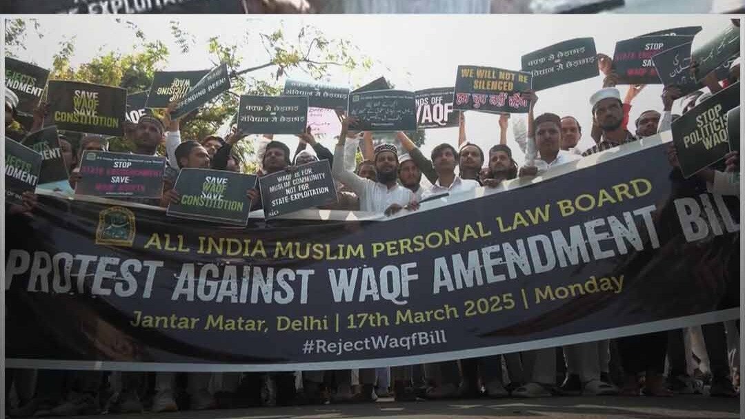 waqf jantar mantar protest