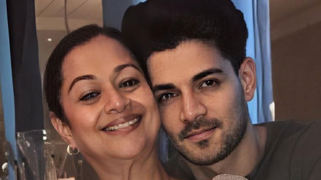 Sooraj pancholi with mother zarina wahab