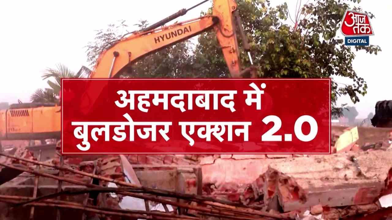 Gujarat Special Bulletin: Action at Chandola Lake, 8000 illegal constructions demolished.