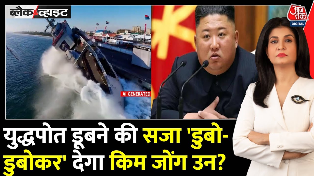 उत्तर कोरिया: पहला विध्वंसक जहाज लॉन्च होते ही डूबा, किम जोंग की भारी बेइज्जती
