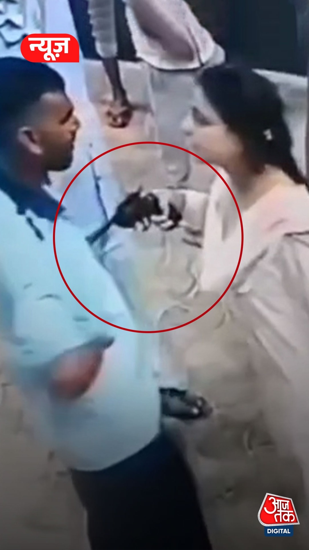 हरदोई में पेट्रोल पंप कर्मचारी से हुई कहासुनी तो युवती ने तान दी रिवॉल्वर, Video Viral