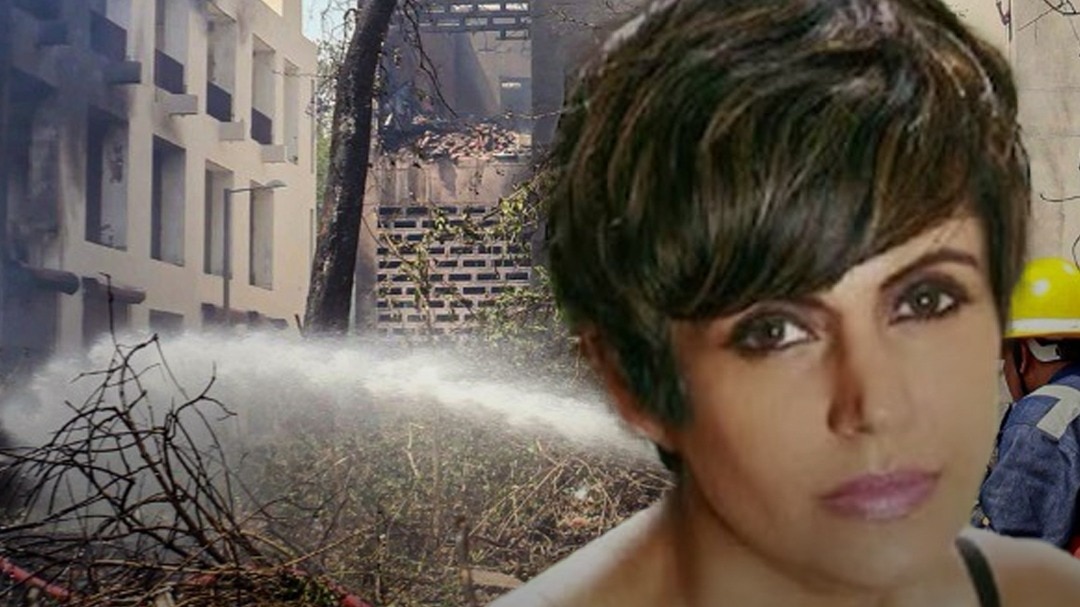 mandira bedi on plane crash