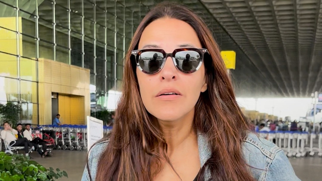 Neha Dhupia spotted at mumbai aiport on ms doni birthday