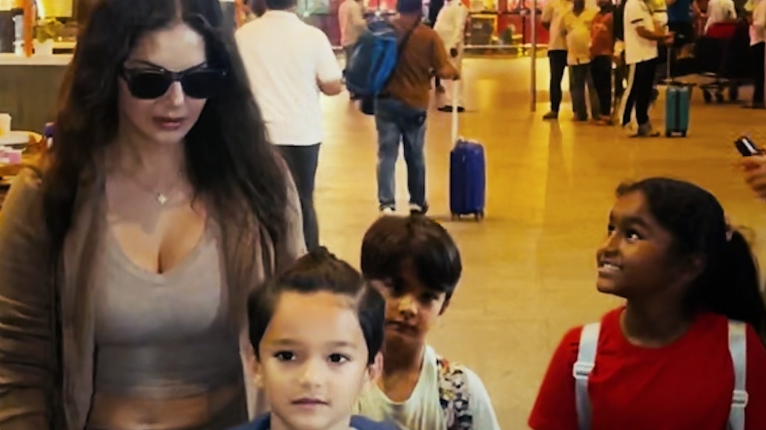 sunny leone with family all kids and husband