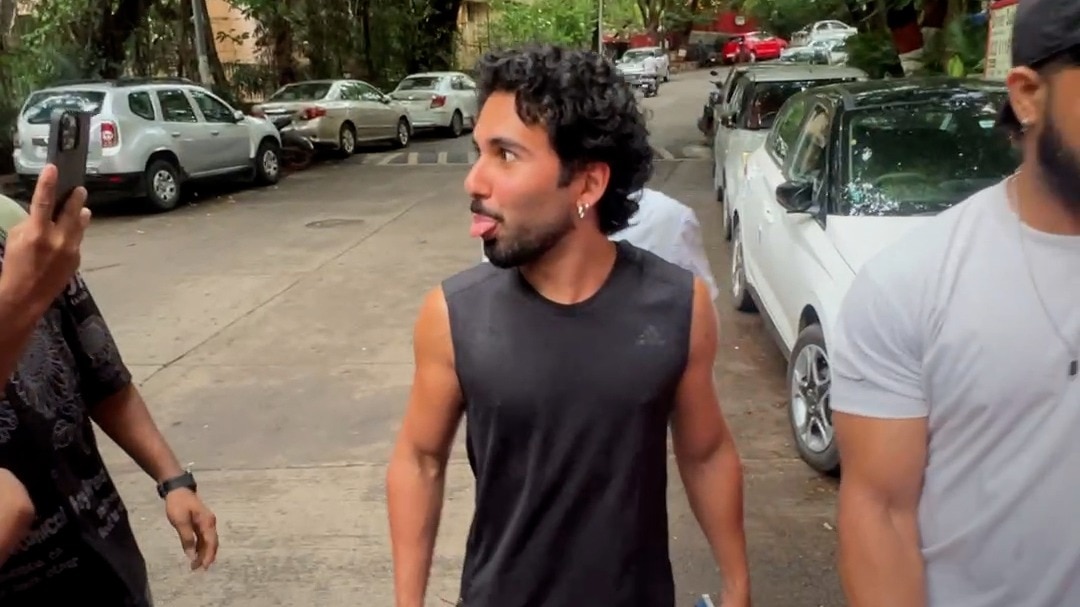 orry in bandra with sporty look attire