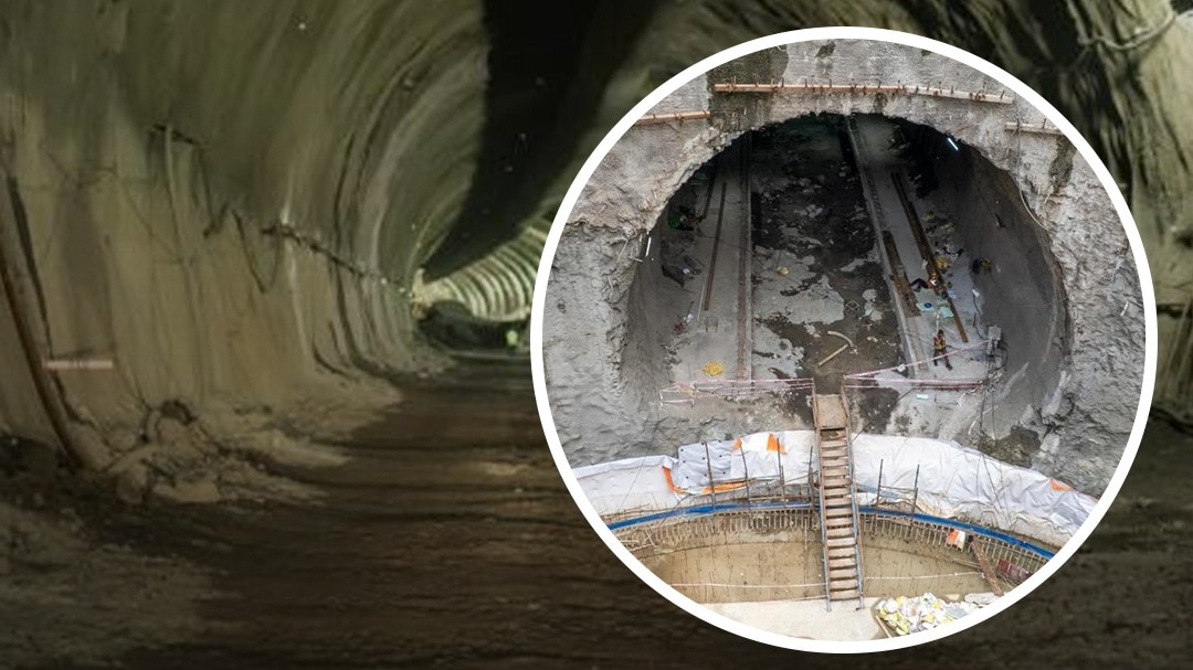 bullet train tunnel work
