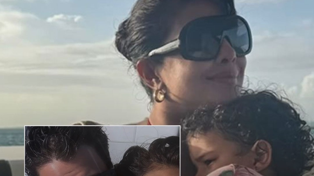 Priyanka Chopra with husband and daughter