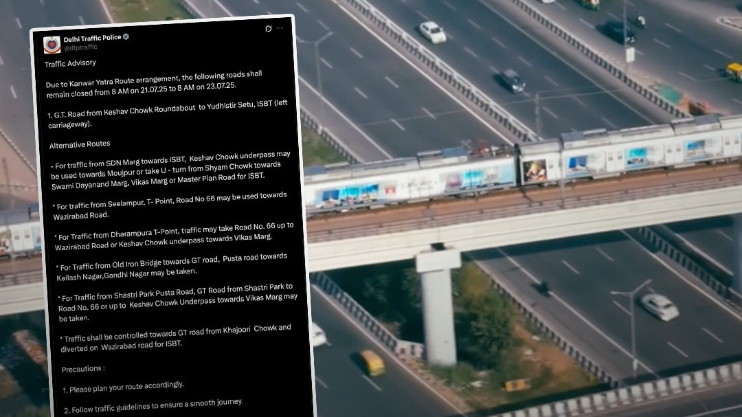 delhi traffic advisory for kanwar yatra