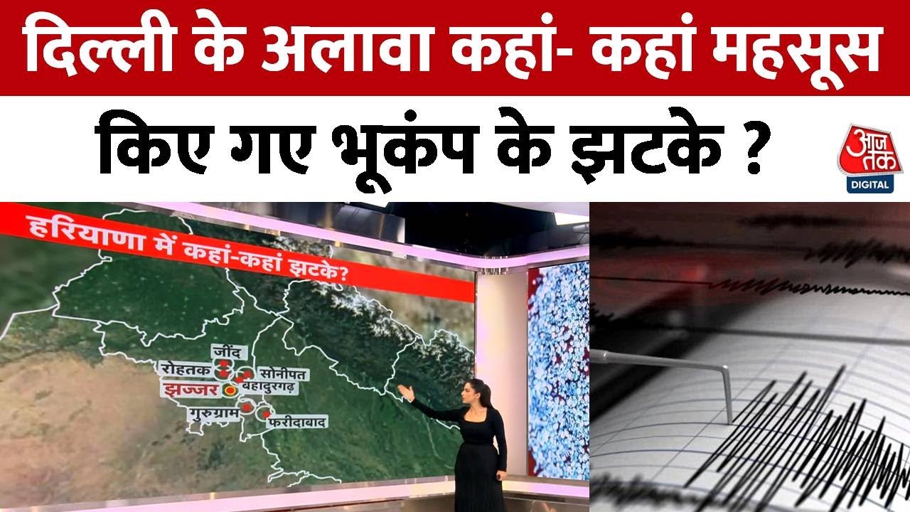 Earthquake hits Delhi-NCR again, centered in Jhajjar, magnitude 4.4.