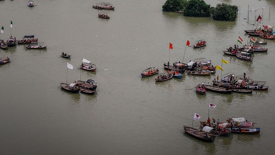 prayagraj ganga river flood situation