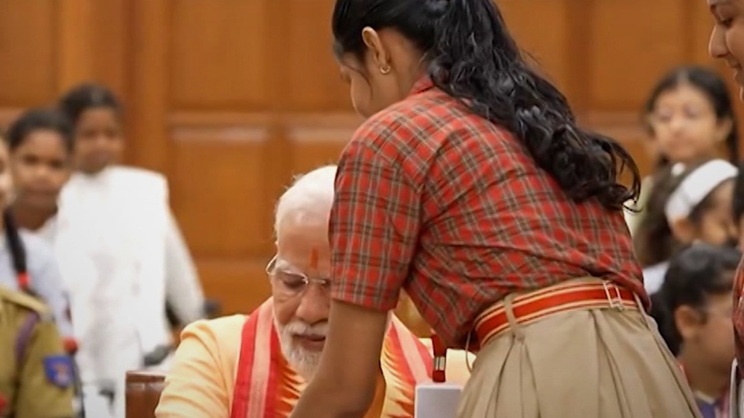 PM Modi celebrated Raksha Bandhan
