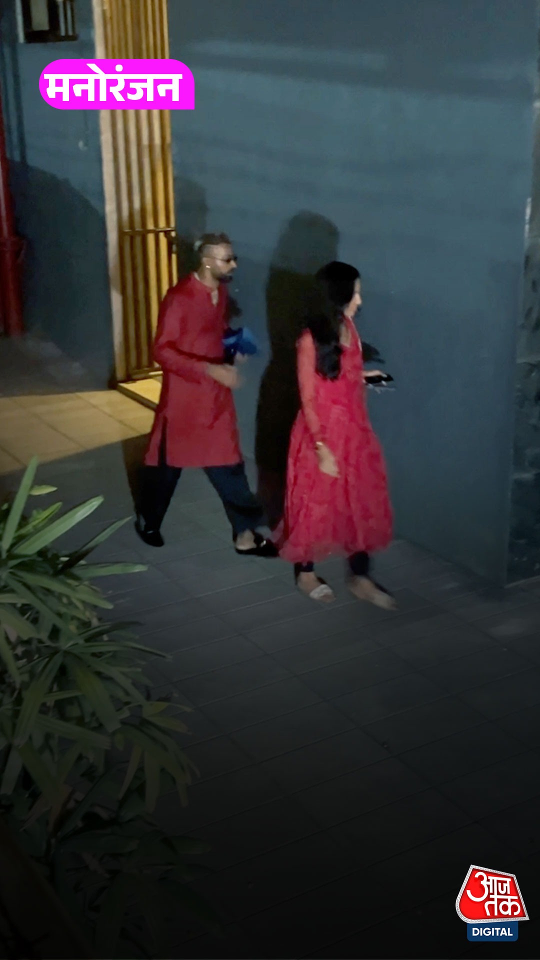 दिवाली पर साथ दिखे Hardik Pandya-Mahika Sharma