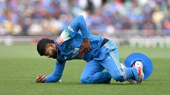 Iyer sustained the injury while attempting a running catch to dismiss Alex Carey off Harshit Rana's bowling. 