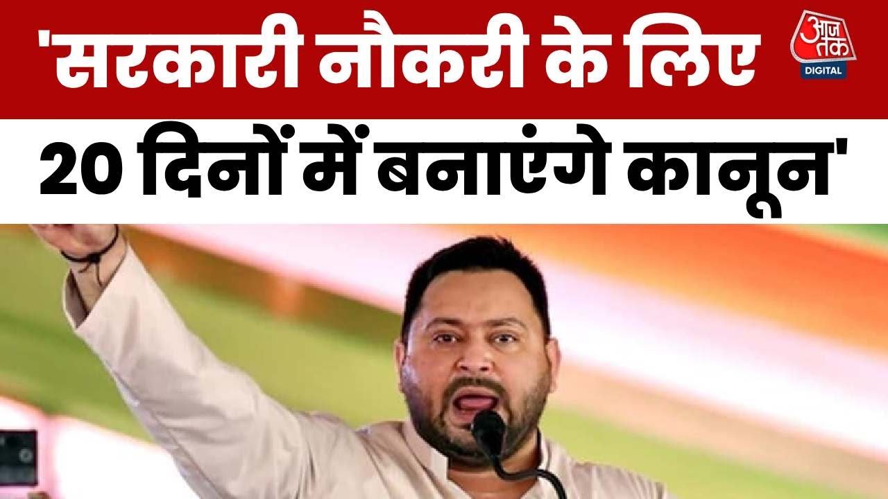 We will give to families without a government job: Tejashwi
