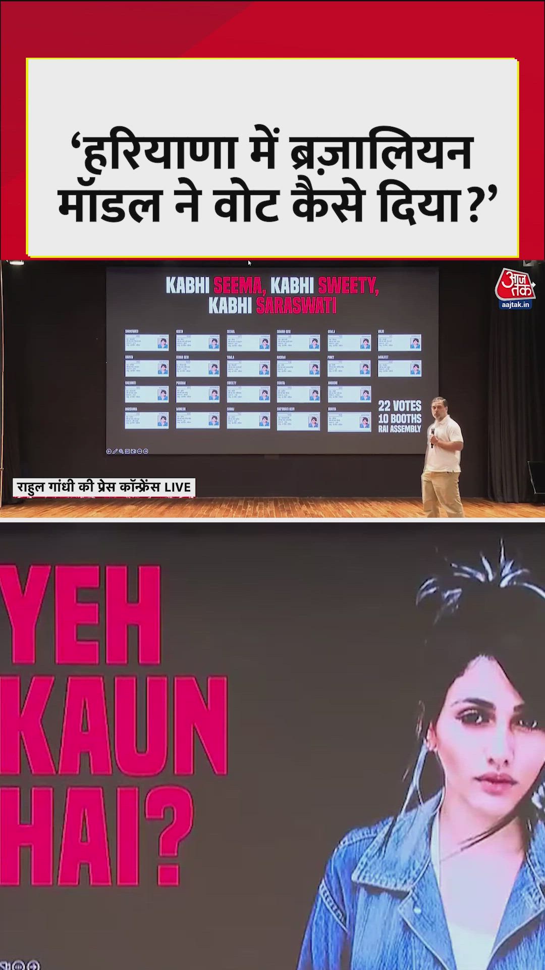 हरियाणा वोटर लिस्ट में ब्राजील की मॉडल कैसे? राहुल गांधी ने पूछा