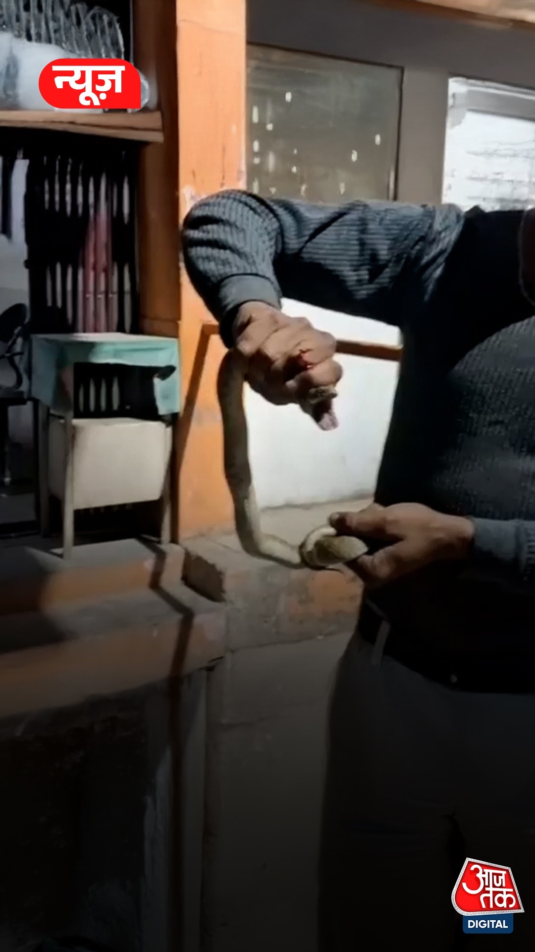 सांप को लेकर अस्पताल पहुंचा शख्स