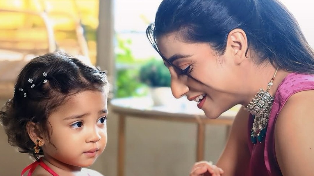 Neha Marda with daughter