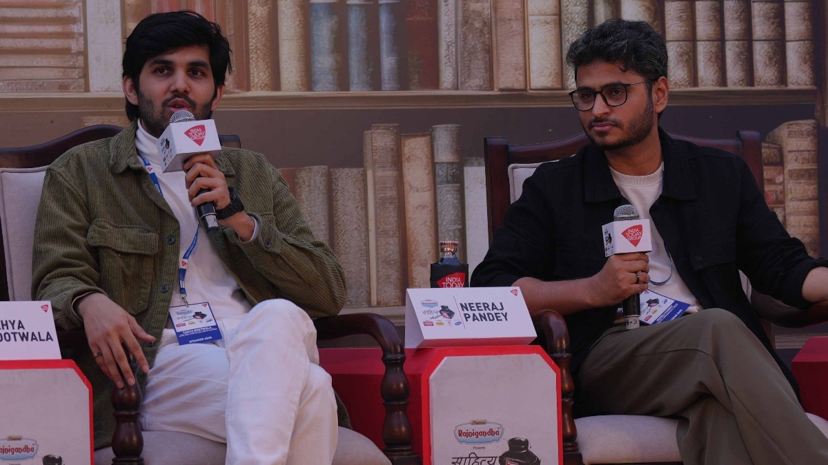 Yahya Bootwala and Neeraj Pandey in Sahitya AajTak 2025