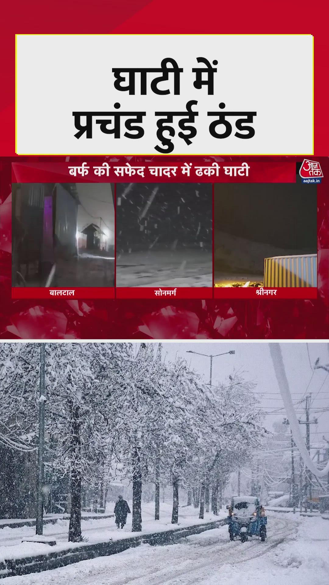 first snowfall of the season in jammu and kashmir