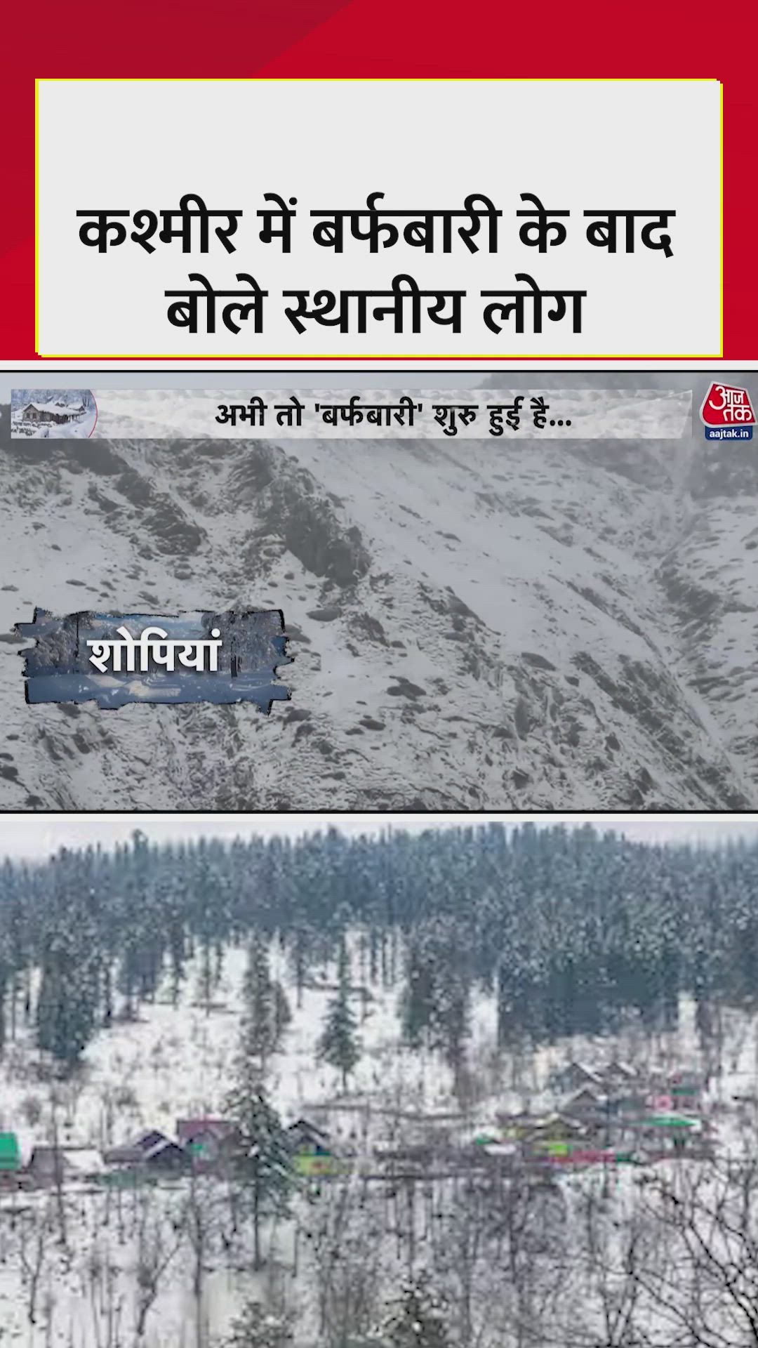 Heavy snowfall in Shopian and Srinagar causing relief and challenges