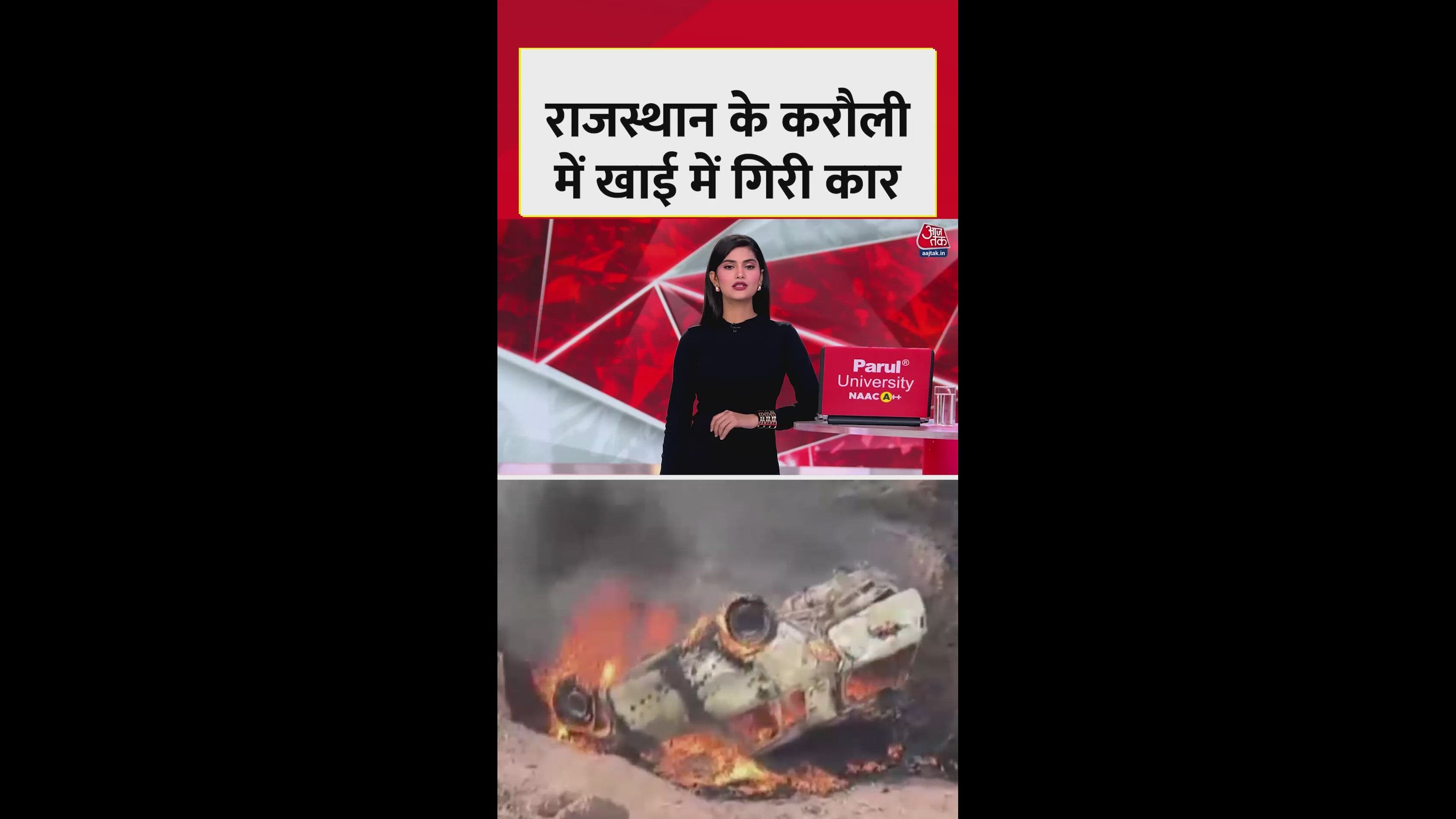 Car falls into gorge in Karauli Rajasthan