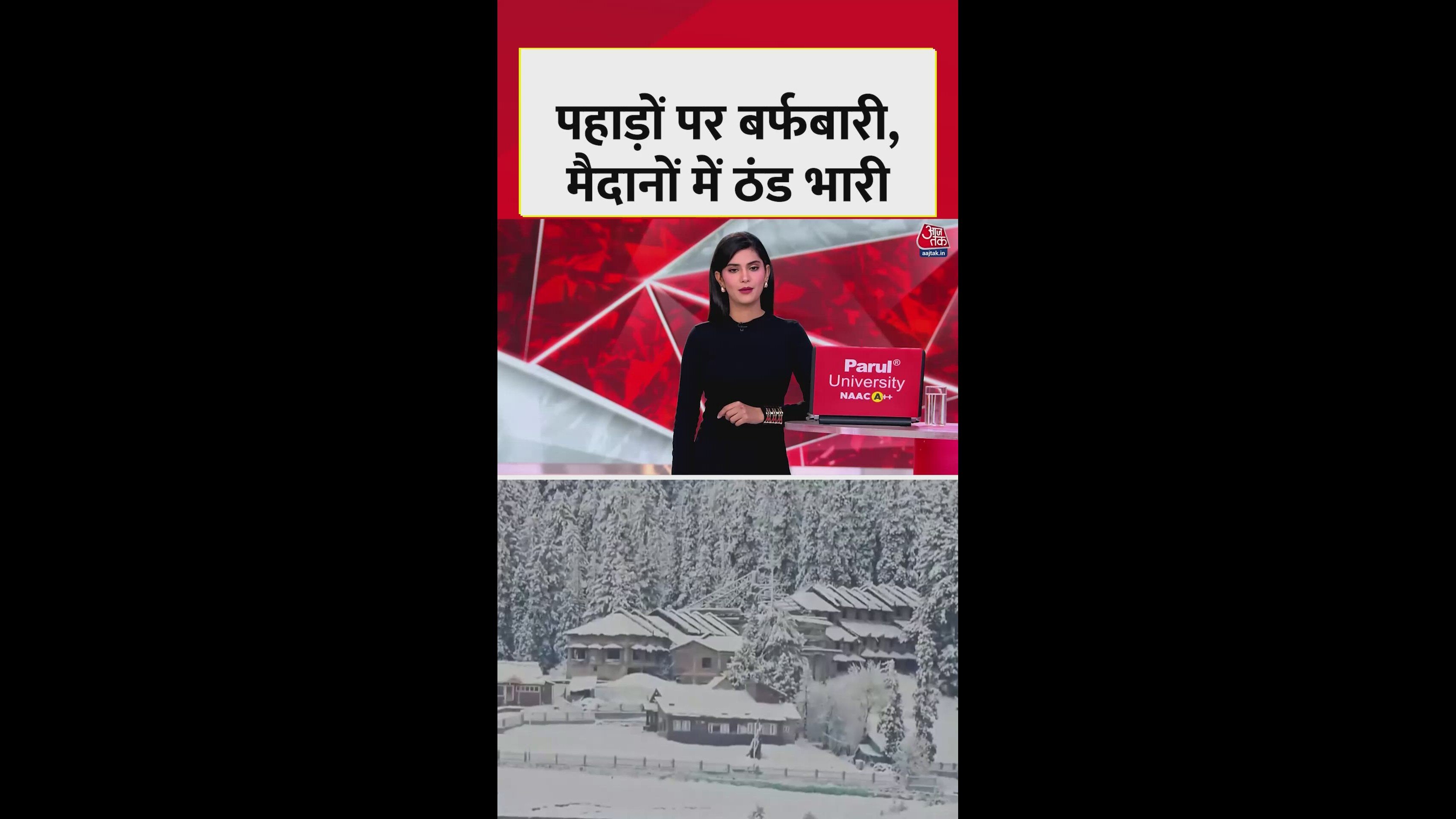 Heavy snowfall in Gulmarg and Manali with cold wave in North India