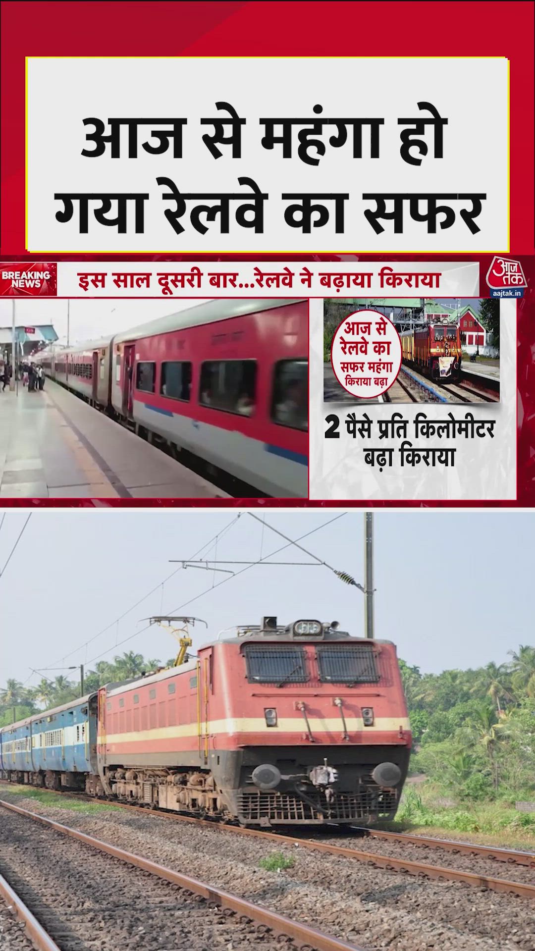 Railway passenger fares increased from today