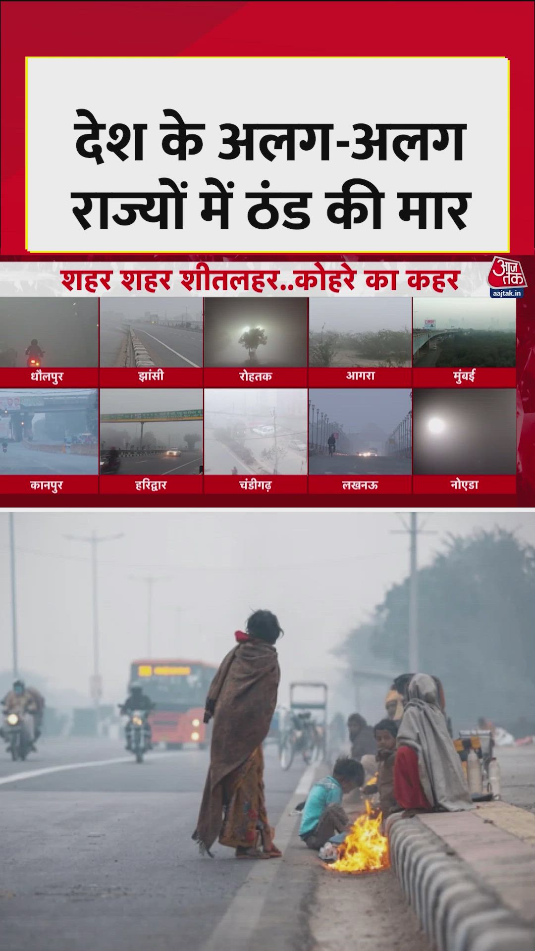 Fog and pollution combine to reduce visibility in various parts of India