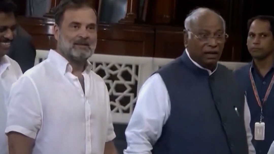 Rahul Gandhi and Mallikarjun Kharge