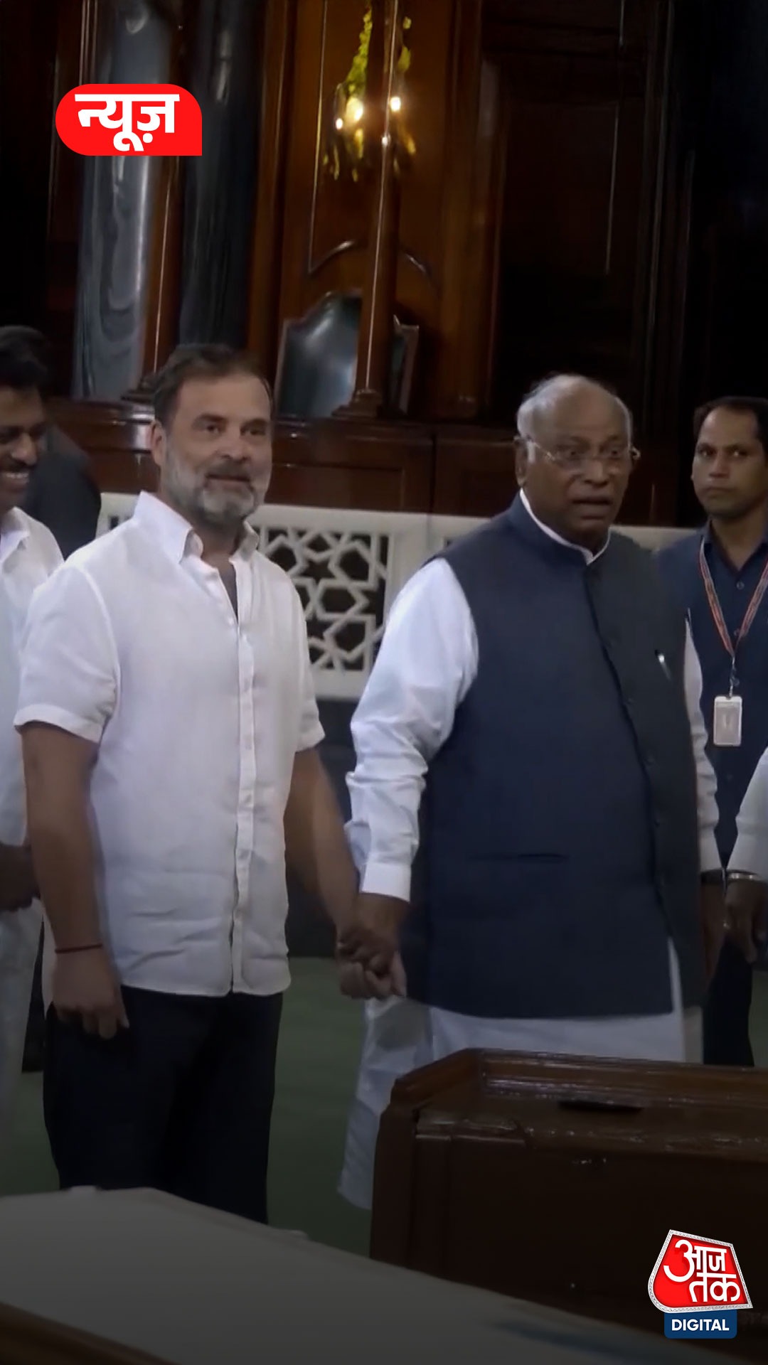 Rahul Gandhi and Mallikarjun Kharge
