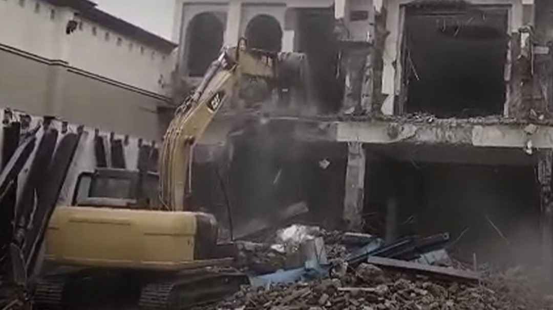 Bareilly UP illegal wedding hall demolished
