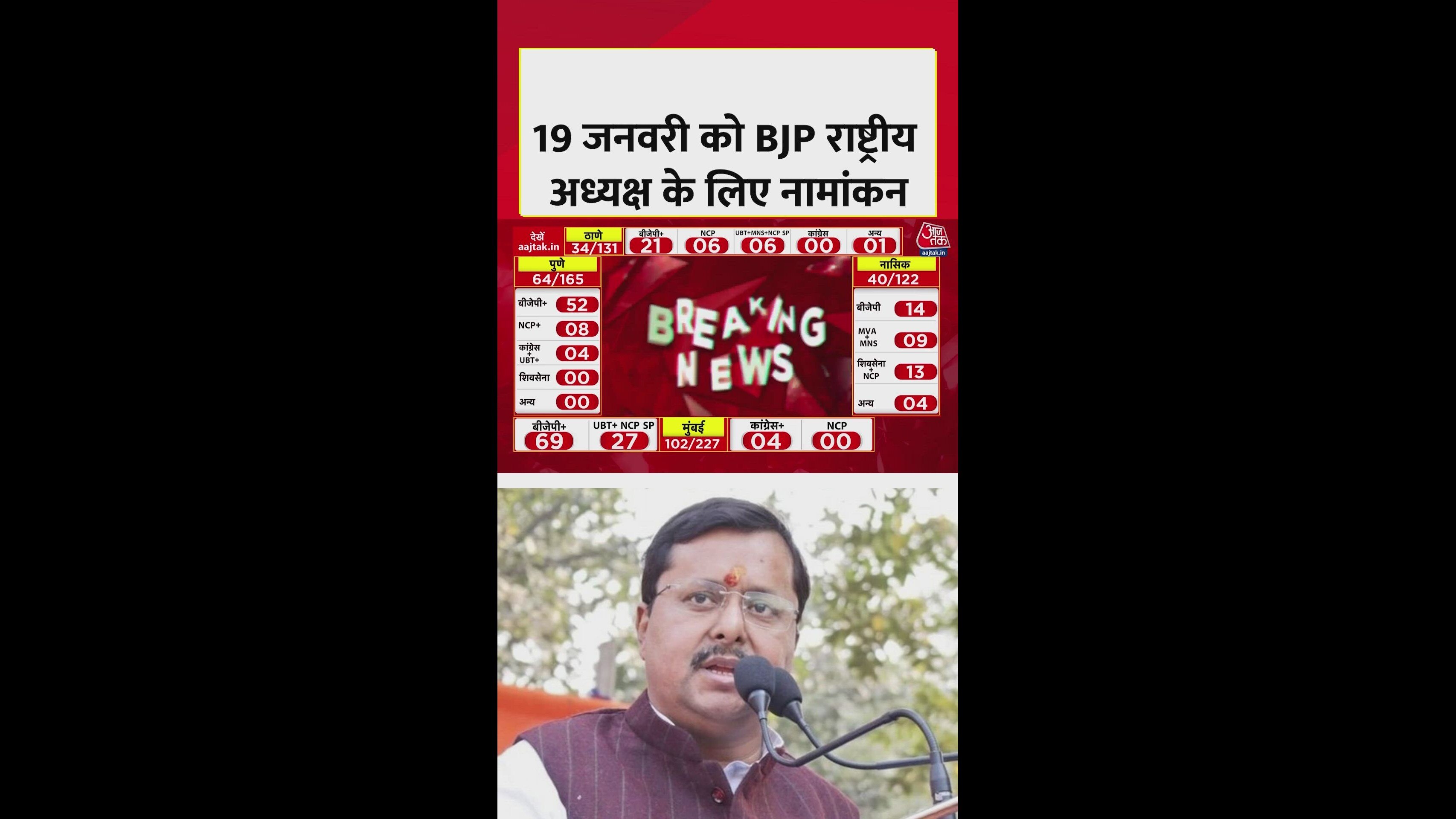 BJP national president election date announced