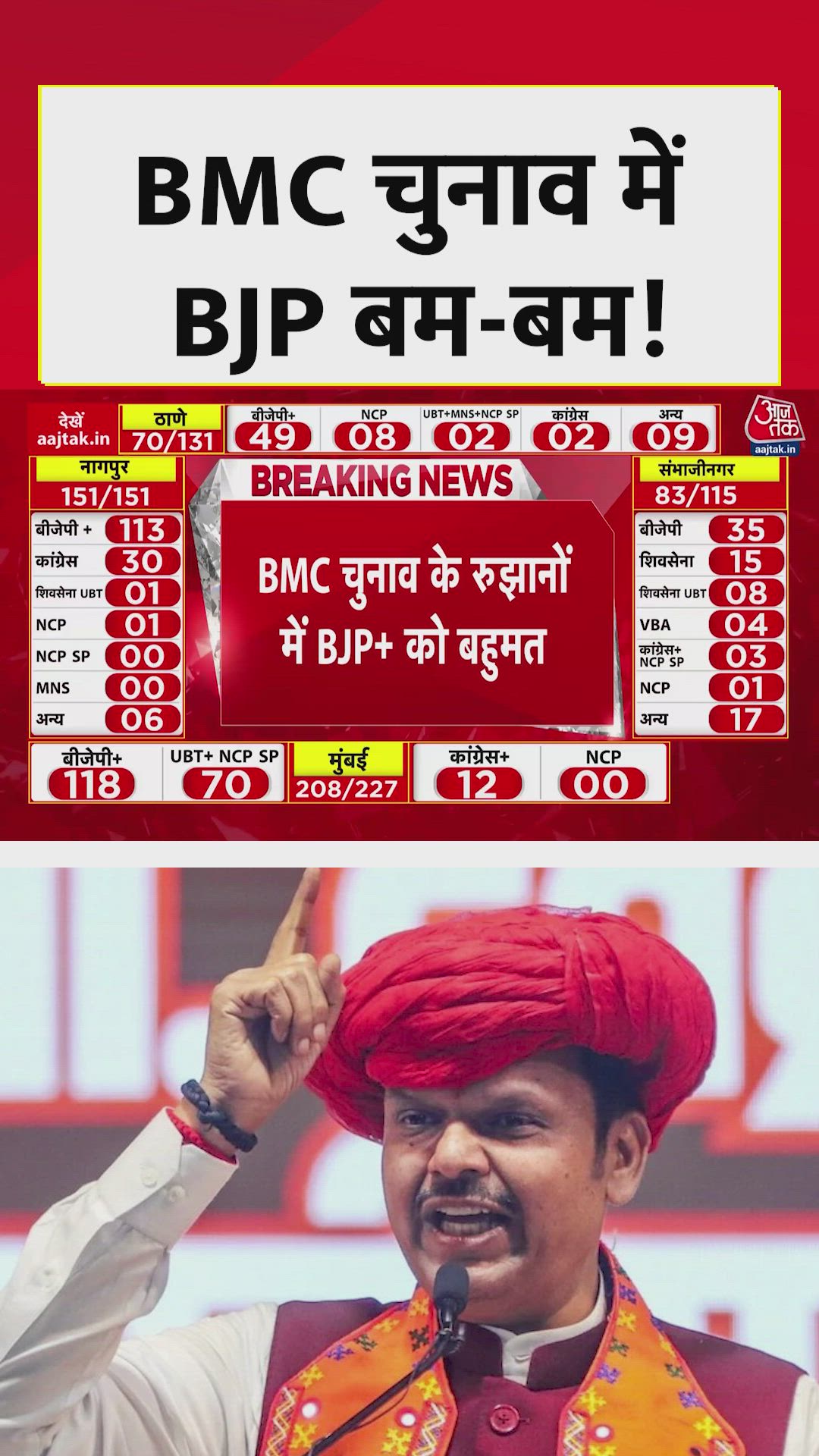 बीएमसी में बीजेपी ने रचा इतिहास