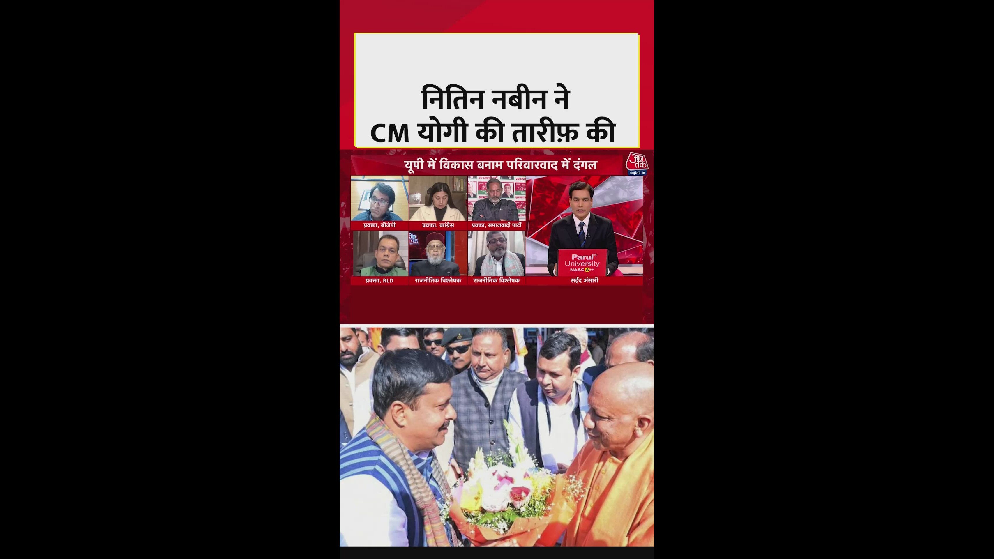 Bjp president Nitin Naveen praises Uttar Pradesh CM Yogi Adityanath in Mathura