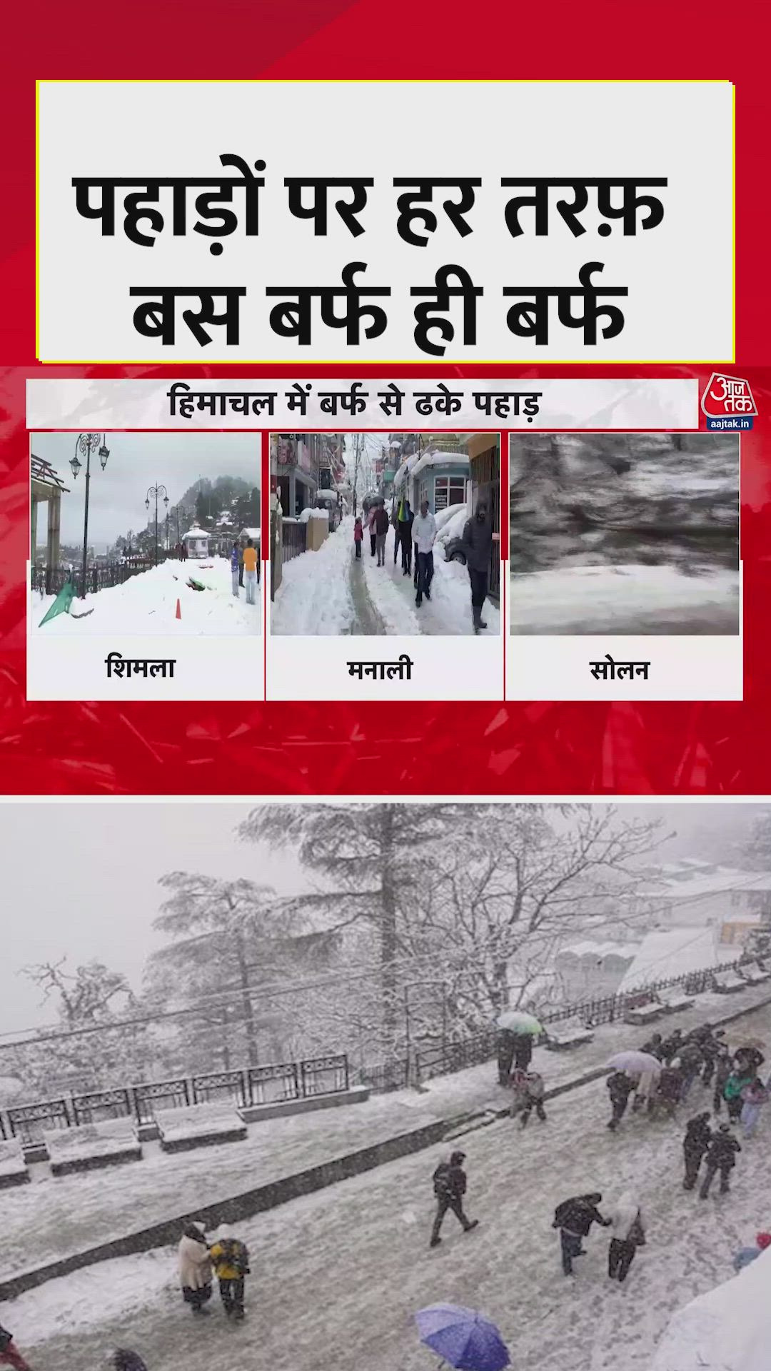 हिमाचल प्रदेश के पहाड़ों पर बर्फबारी से पर्यटकों की बढ़ी परेशानी