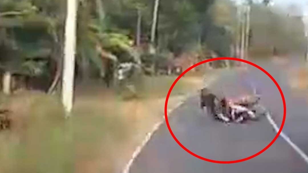Man fell in front of moving car narrowly escaped in kasargod kerala
