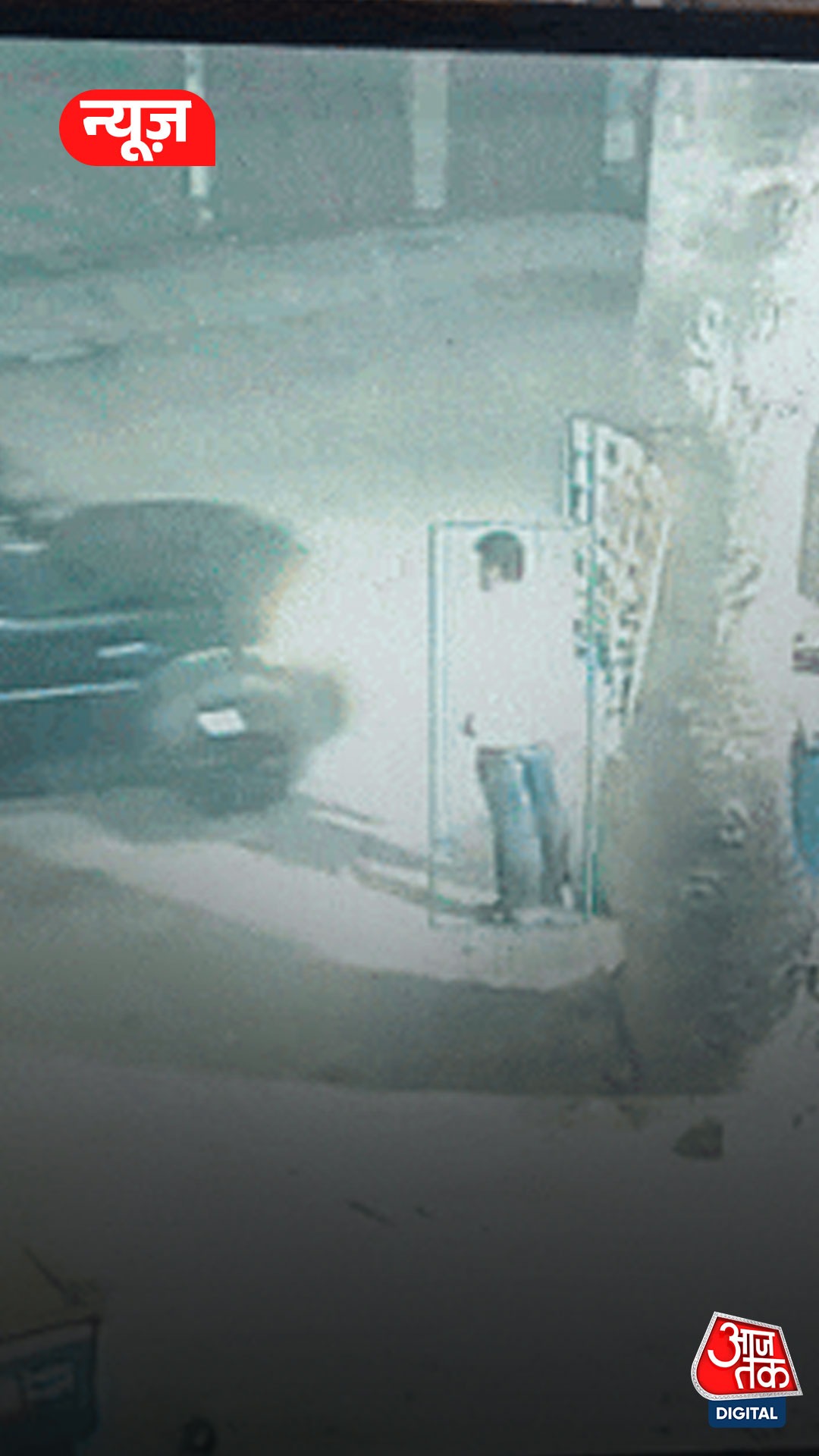 Scorpio rider crushes delivery boy incident captured on CCTV in gurugram