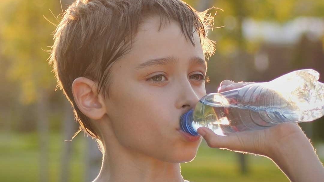 Child drinking water