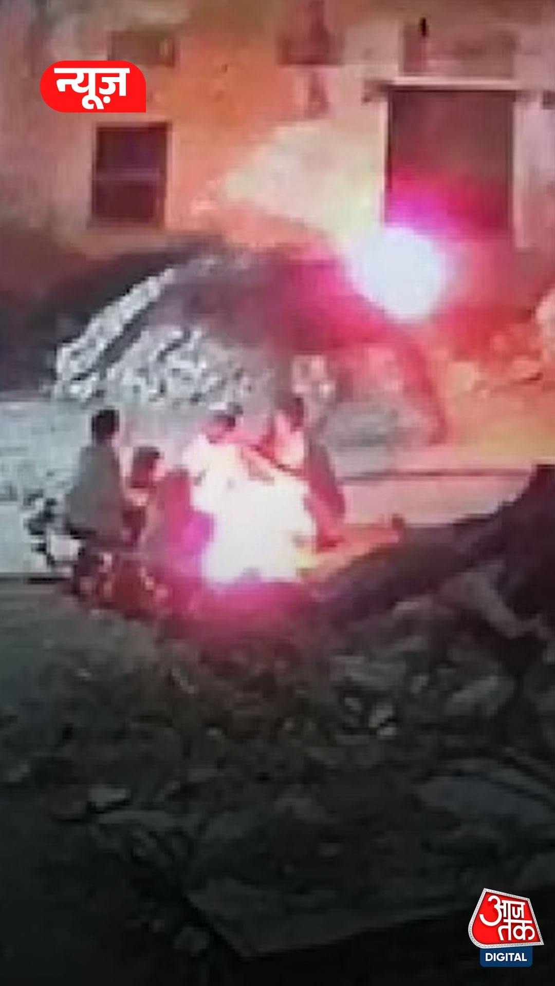 Pali Rajasthan bull was set on fire