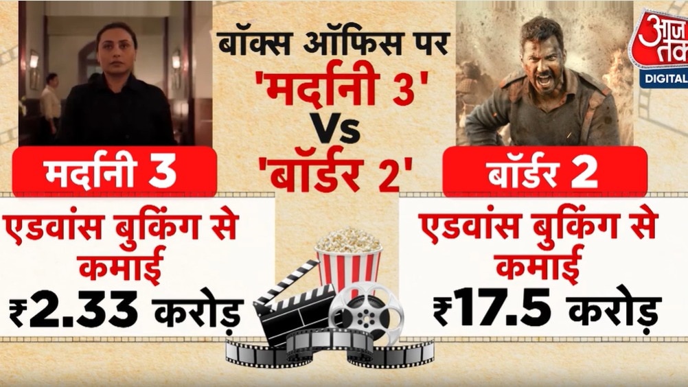 ओपनिंग डे की कमाई में क्या 'बॉर्डर-2' को 'पछाड़ेगी मर्दानी-3'? देखें मूवी मसाला