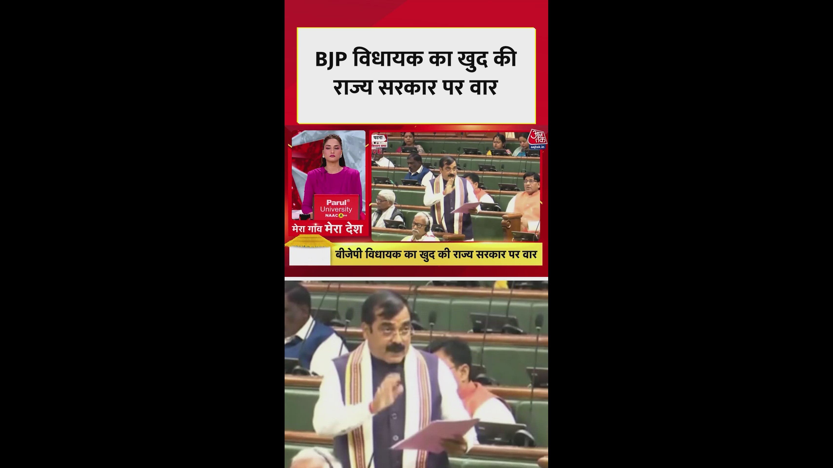 BJP MLA's attack on own government in Bihar assembly over home department issues